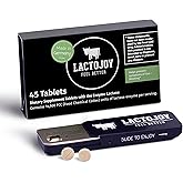 LactoJoy Lactase Pills 14,500 I 45 Pieces I Powerful Lactase Enzymes for Lactose Intolerance I Ultra Pure Lactase for Improved Digestion I No Silicon Dioxide, No Artificial Flavors, No Sucralose