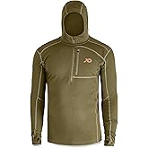 First Lite Men’s Kiln Hoody - Camo Merino Wool Base Layer, Midweight Thermal Cold Weather Hunting Gear for Men