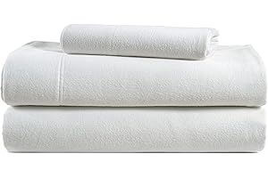 100% Cotton Flannel Sheets Set - Flannel Sheets Twin, 3-Piece Bed Sheets - Lightweight Bedding, Brushed for Extra Softness, W