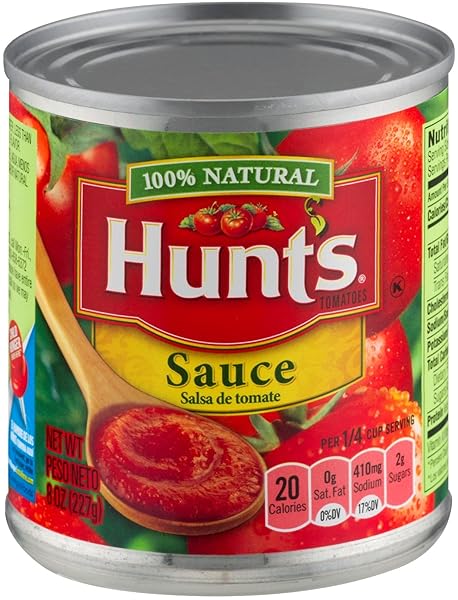 HUNT’S TOMATO SAUCE, 8 OZ CAN (PACK OF 32)