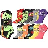 Tipi Toe Women’s 10 Pairs Lightweight Colorful Socks – Fun Low Cut Patterns for All-Day Comfort and Easy Everyday Style
