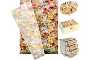 Crtiin 10 Sheets Large Decoupage Paper for Furniture 20 x 27.5 Inches Vintage Floral Decorative Rice Tissue Paper for Decoupage Wrapping DIY Crafts Scrapbook(Oil Painting Garden)