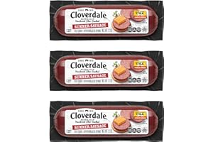Cloverdale Cracker Size Summer Sausage 12 Ounce – Gluten-Free, No Added MSG Summer Sausage, Perfect Size for Crackers and Charcuterie (12 Ounce (Pack of 3))