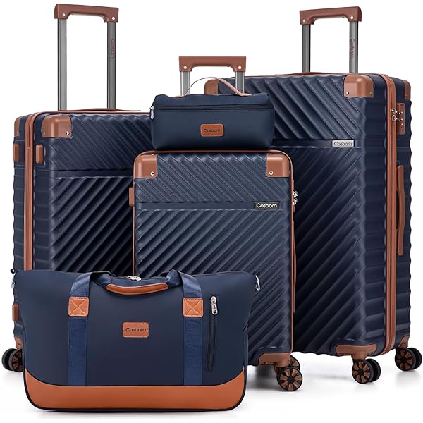 Amazon.com | Dejuno Tutin 3-Piece Hardside Spinner Luggage Set