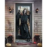 Spirit Halloween Ghost Face Door Cover, Multicolor