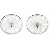 Chrome 20" 144 Spoke Wheel Set. Front and Back Coaster Wheel