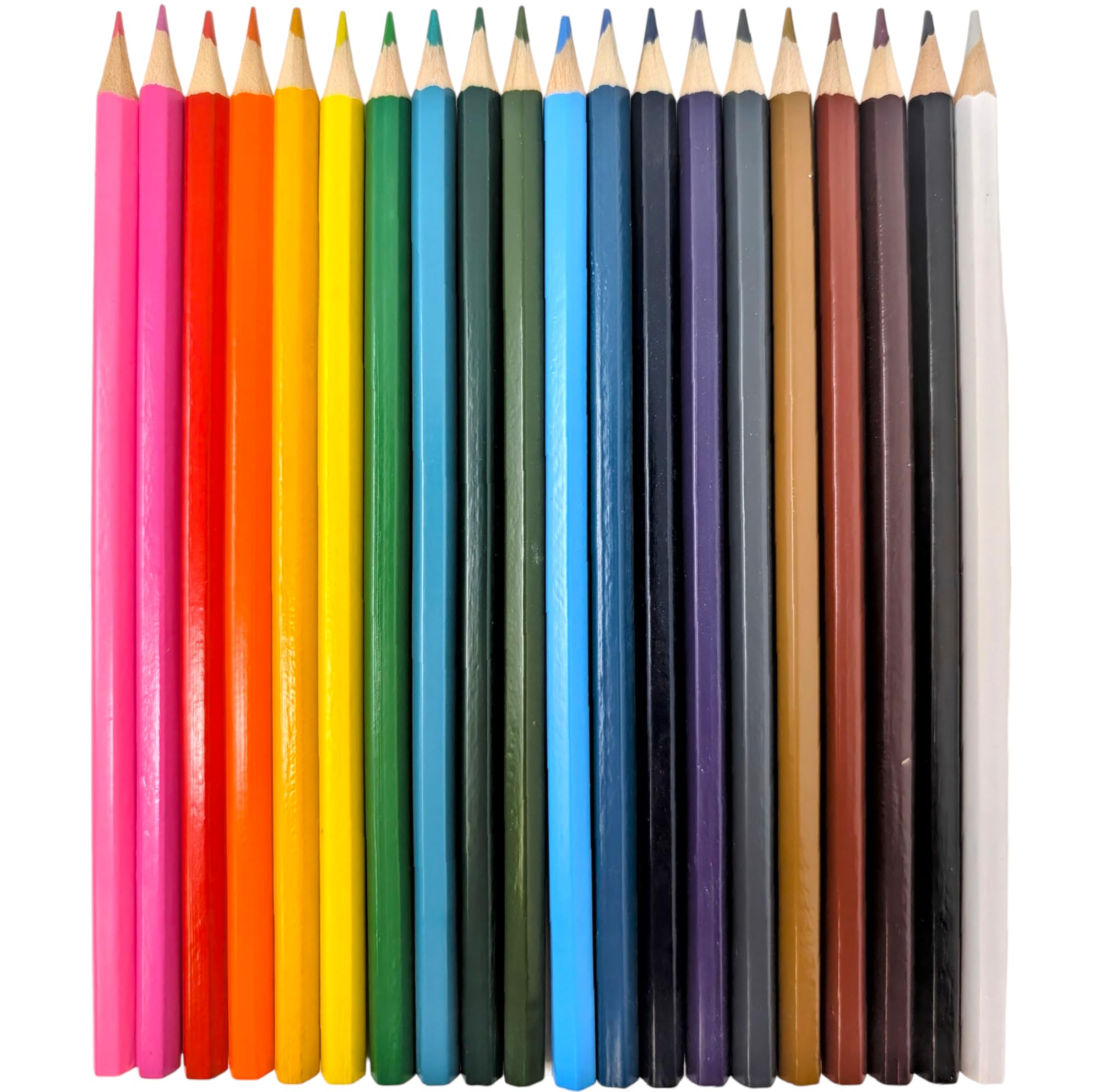 (12 Packs) 20 Colouring Pencils – Full Size (6.75 inches) – Pre-Sharpened – Vibrant Colours – Smooth & Blendable – Ideal for Adults, Kids, Artists & School Projects