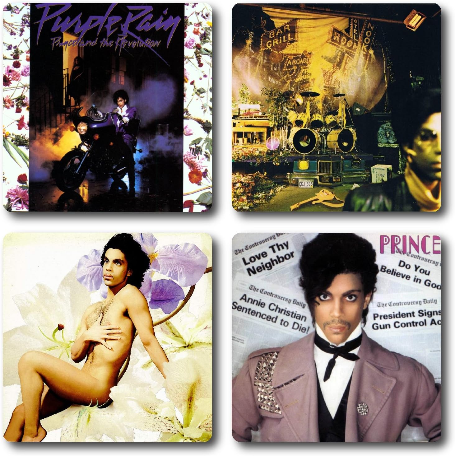 Prince Inspired Coasters 4 Piece Coaster Set 1