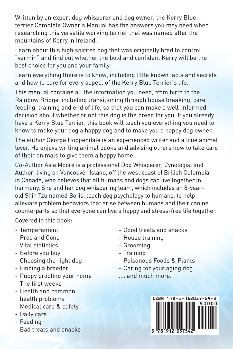 Kerry Blue Terrier. Kerry Blue Terrier Complete Owners Manual. Kerry Blue Terrier  book for care, costs, feeding, grooming, health and training.