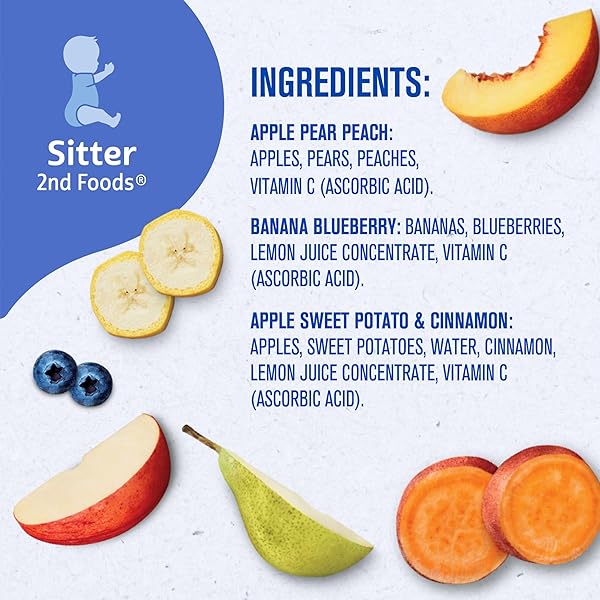 GERBER STAGE 2 BABY FOOD, FRUIT AND VEGGIE FAVORITES PUREE POUCHES VARIETY PACK, NO ADDED SWEETENER, BABY FOOD POUCHES, 9-PACK