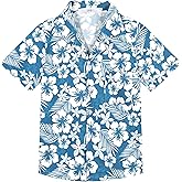 APTRO Boy's Hawaiian Shirt Tropical Beach Casual Summer Shirt with Pocket Short Sleeve 4-15 Years