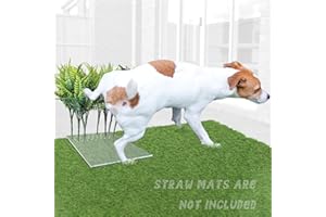 Sysmashing 8Pcs Fake Grass Plants Pee Post for Dogs to Pee on, Guiding Male Dogs to Urine and Preventing Urine from Splashing Everywhere,Easy to Install and Clean(Persian Grass)