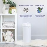 Ubbi Stainless Steel Nappy Bin Odour Locking No Special Bags White view 2
