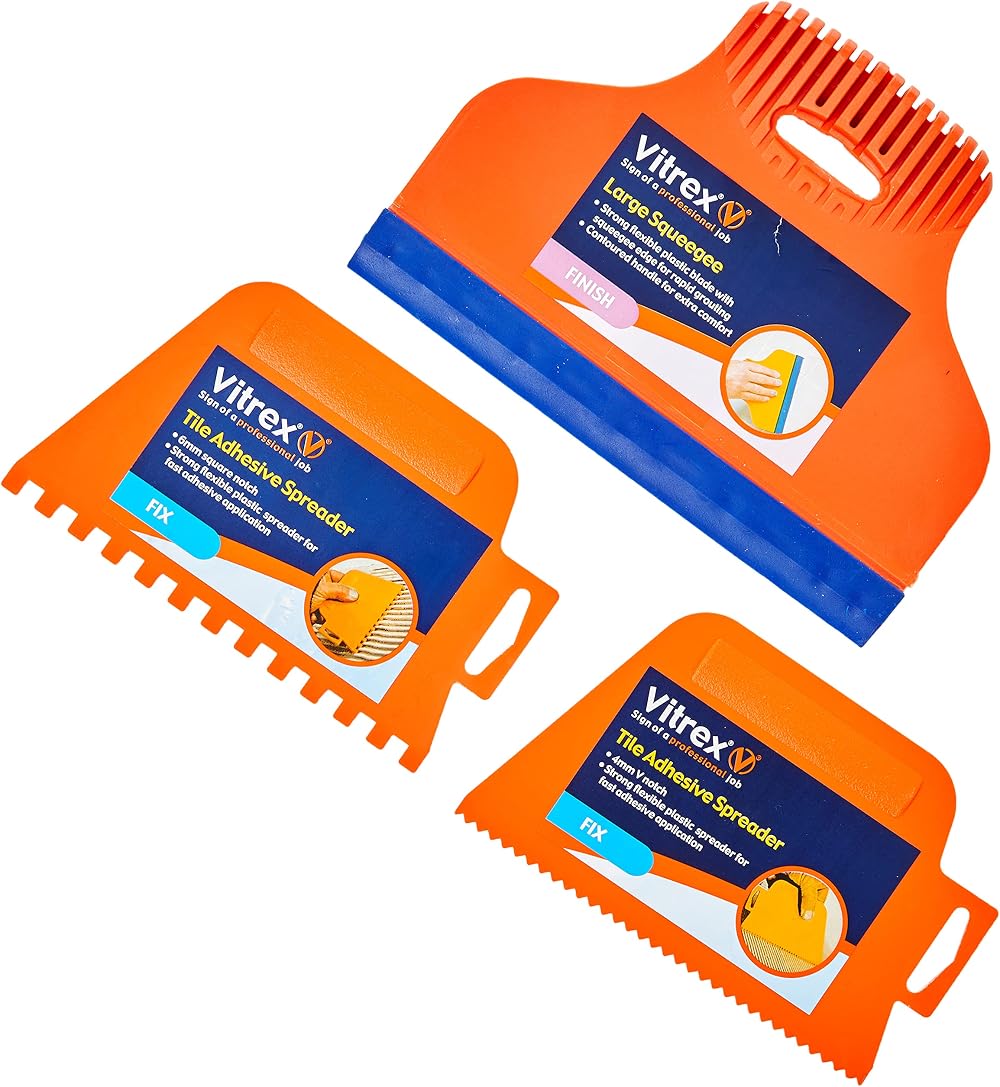 Vitrex 10296400V 3PC Tile Installation KIT with Squeegee and Spreader