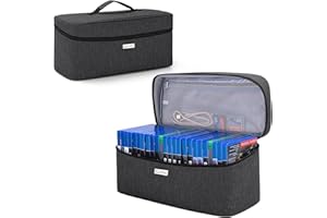 CURMIO Game Disc Storage Bag for up to 24 Discs, Universal Portable Gaming Disk Carrying Case Compatible with PS4 /PS4 Pro /P
