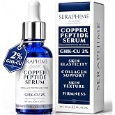 Copper peptides Serum for Face,2% GHK-CU Copper Peptide with 4% EGF,1 floz | Collagen Peptide Complex, with Niacinamide &amp; Ceramides, Squalane and Hyaluronic Acid, Lightweight Formula for Skin Glow