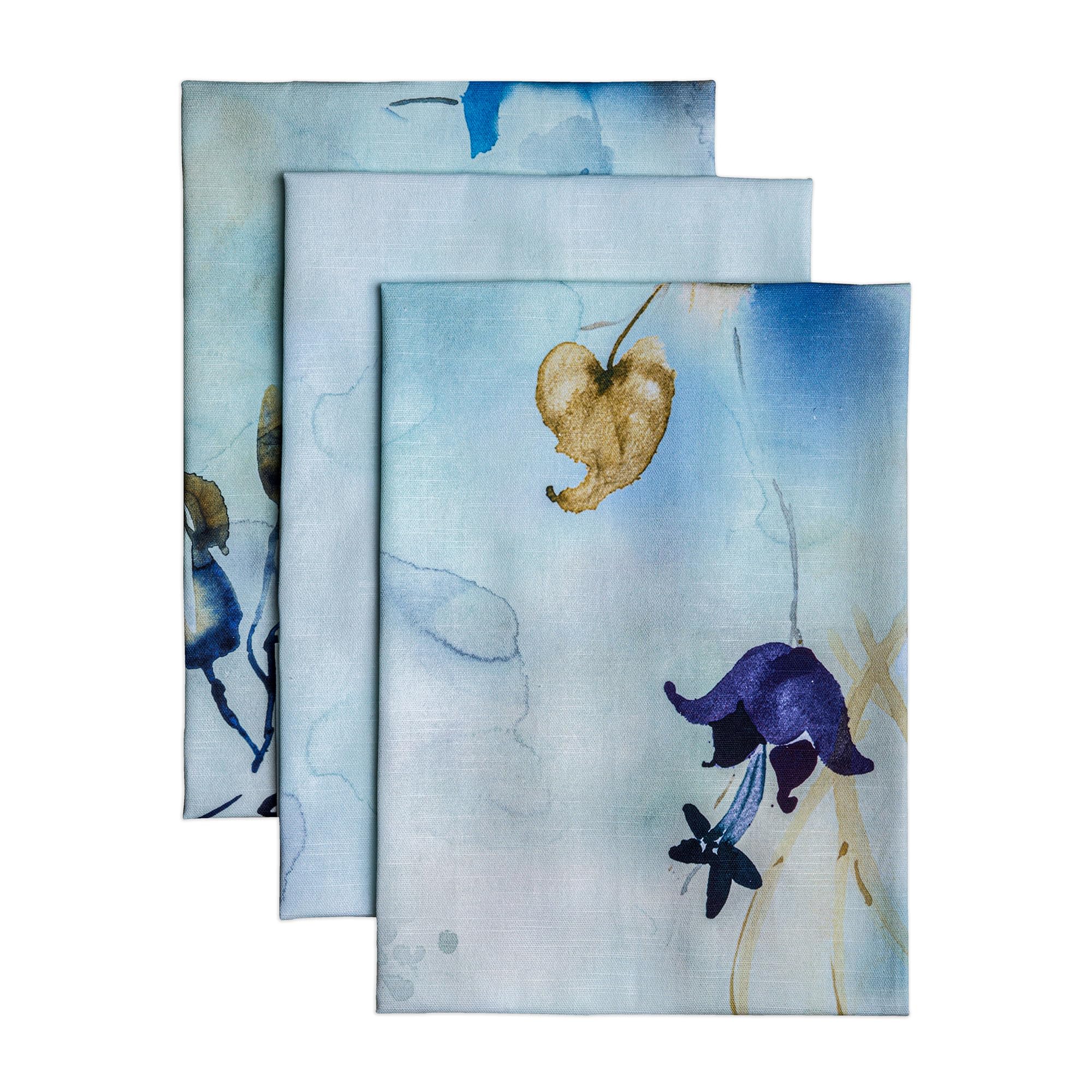 Maison d' Hermine Kitchen Towels Set of 3 100% Cotton 70 CM x 50 CM Reusable Cloth Tea Dish Towels Absorbent with Hanging Loop for Kitchen Dining Gifts for Mothers Day (Flying Birds) — image 1