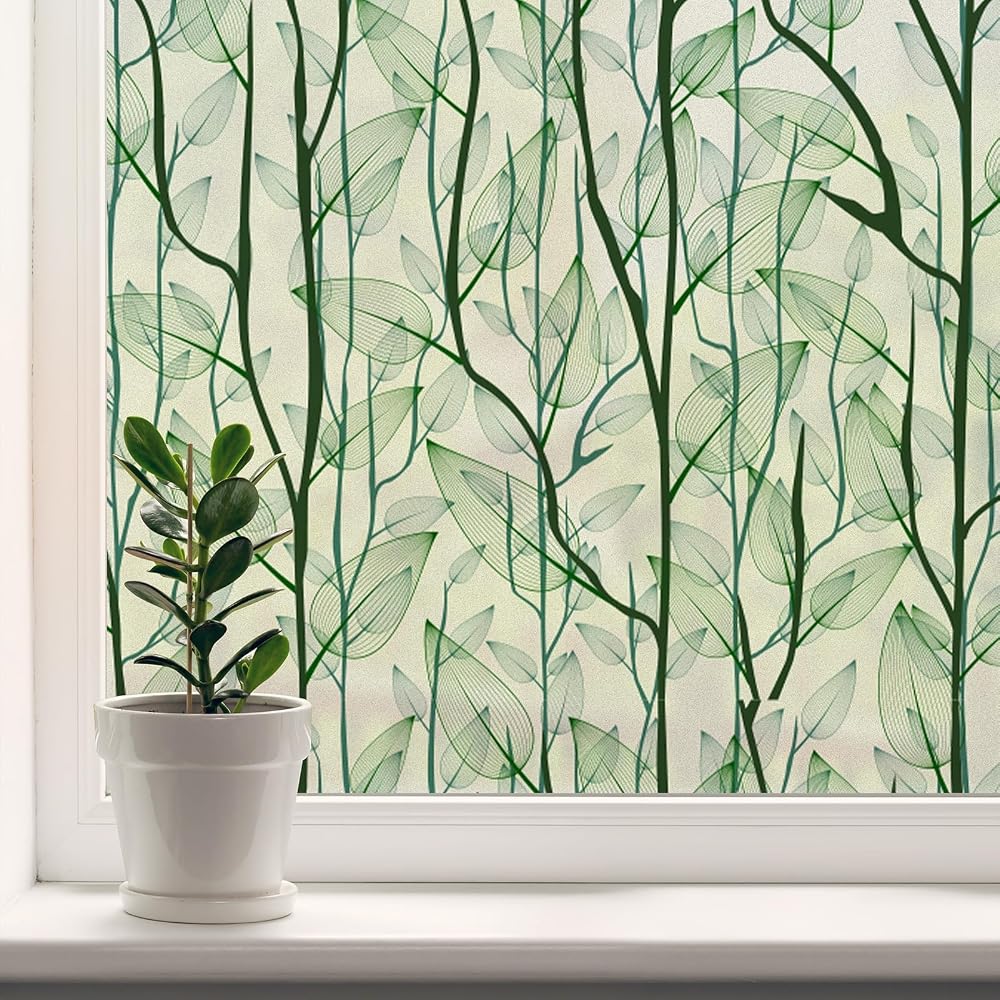 dktie Window Privacy Film No-Glue Static Cling Frosted 44.5x200cm