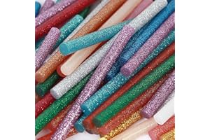 KEILEOHO Lot de 140 mini bâtons de colle à paillettes colorées, 14 couleurs, mini bâtons de colle chaude pour loisirs créatif