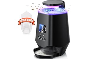 FOOXEM Fruit Fly Traps for Indoors, Smart 2 in 1 Gnat Traps for House Indoor, Bug Zapper Indoor for Home House Plants Moths Mosquitos Pest Control with 10PCS Refill, Black