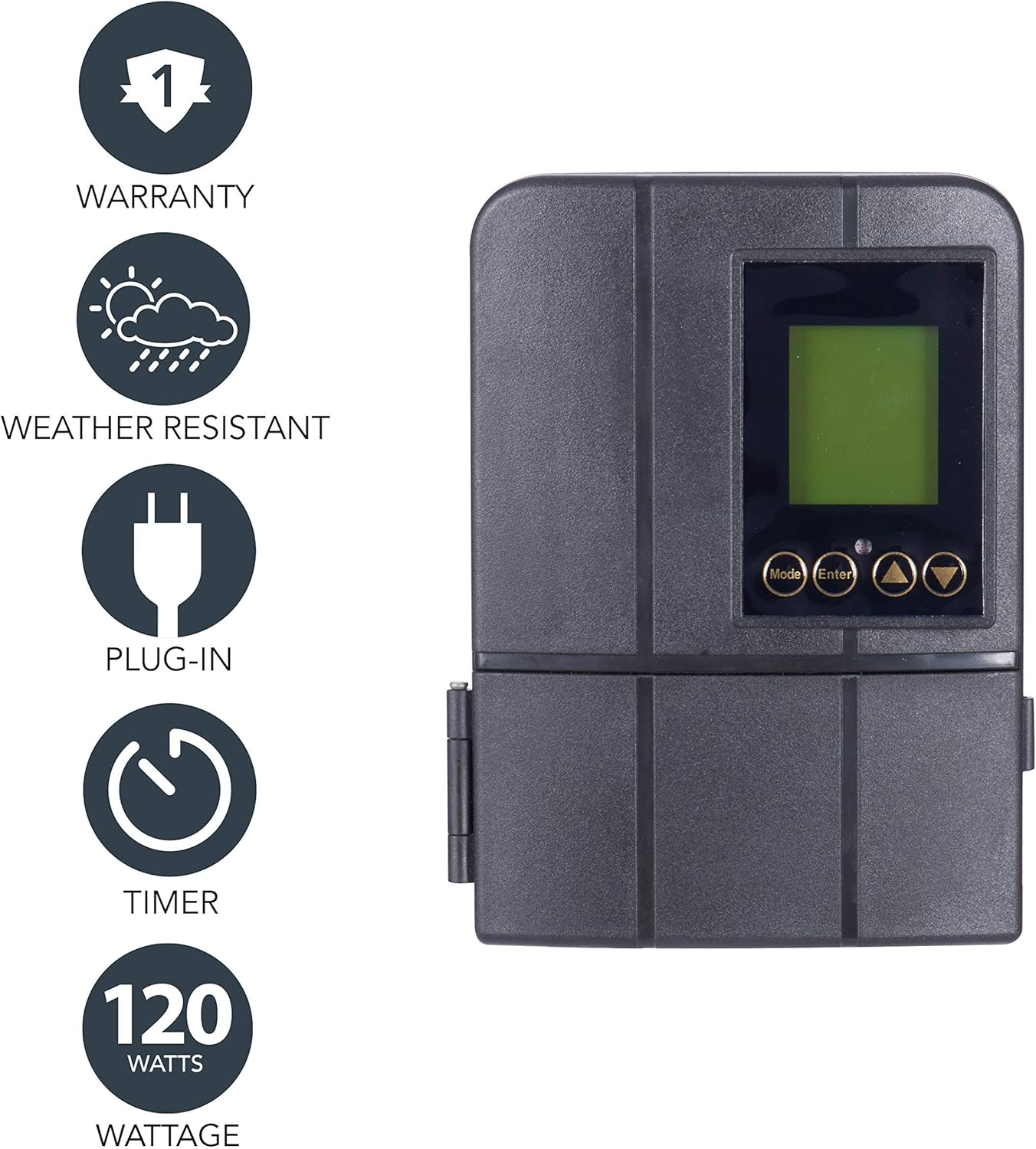 Sterno Home GL33120 12V 120W Low Voltage Landscape Lighting Transformer