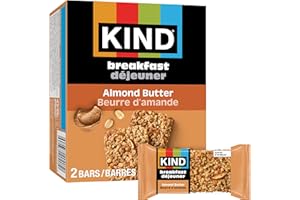 KIND Breakfast Protein Bars, Almond Butter, Gluten Free, Low Sodium, Healthy Snacks, 8g Protein, 4 Count