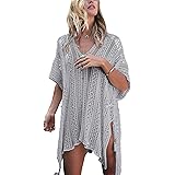 Wander Agio Beach Swimsuit for Women Sleeve Coverups Bikini Cover Up Net