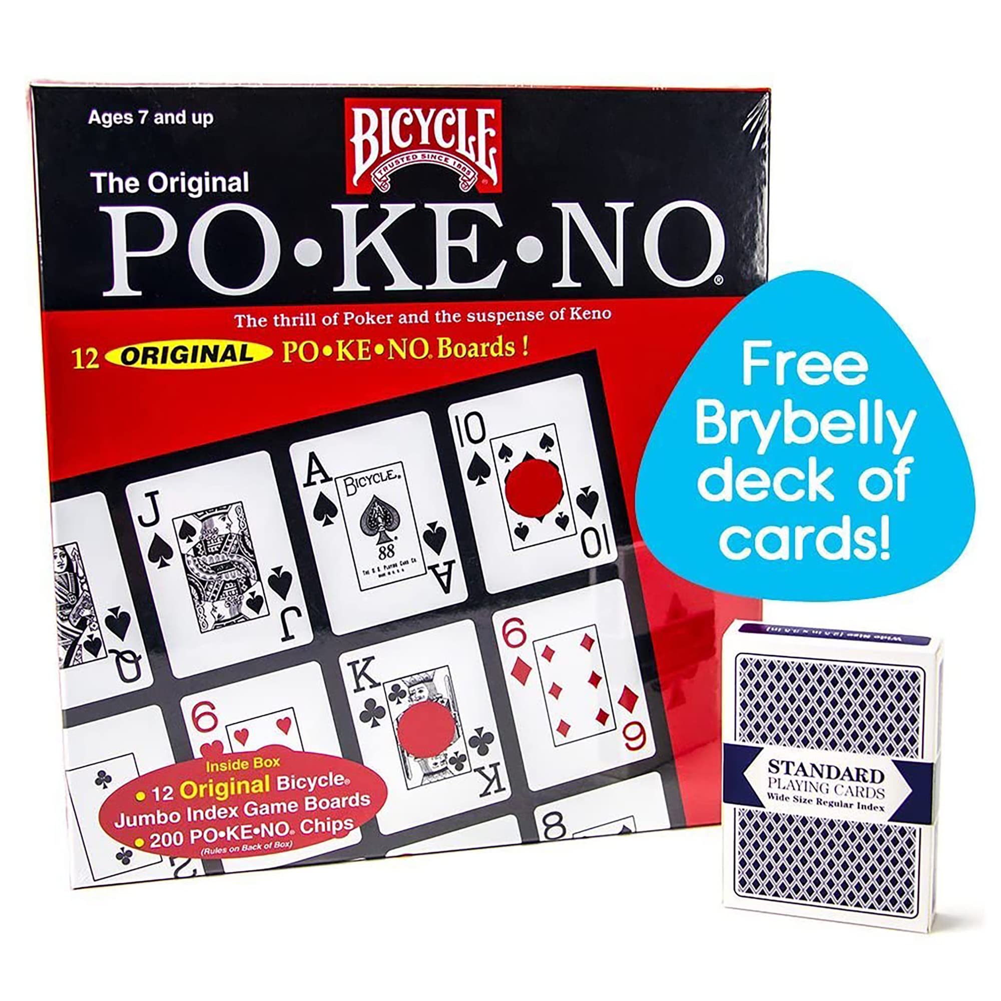 Bicycle Po-Ke-No (Pokeno) Card Game Set 12 Player Cards, Playing