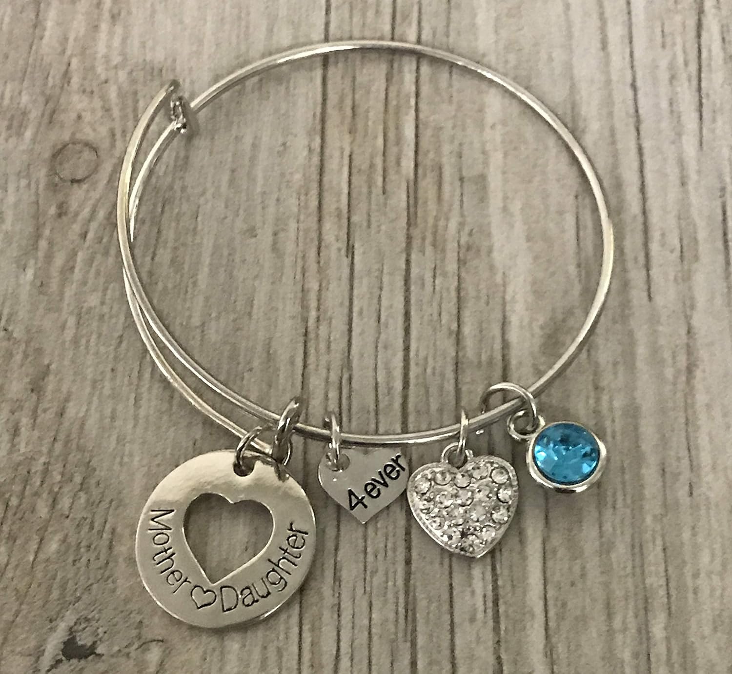 Personalized Mother Daughter Birthstone Charm