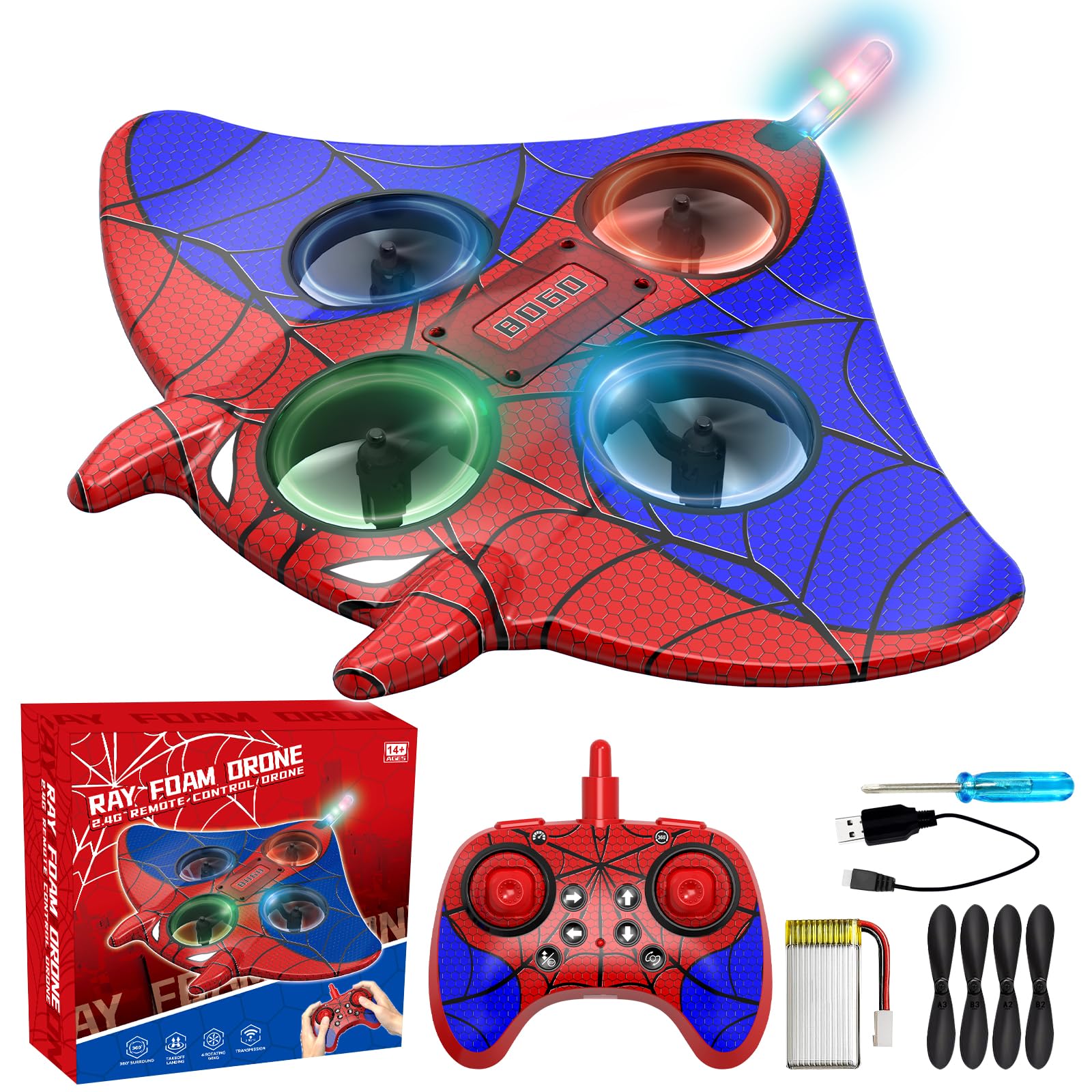 HATFRYF Mini Drone for Kids RC Plane, Remote Control Wireless Airplane Drone Quadcopter Remote Foam with Auto Hovering, 3D Flip, Drone Toy Gift for Christmas and birthday gifts for children