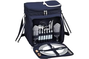 Picnic at Ascot Original Insulated Picnic Basket/Cooler Equipped with Service for 2- Designed, Assembled & Quality Approved in the USA