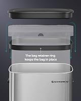 SONGMICS 50L Sensor Kitchen Bin with Soft-Close Lid Stainless Steel view 7