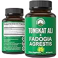 Tongkat Ali + Fadogia Agrestis 2-in-1 T Supplement for Men. Ultra High Strength Tongkat-Ali Longjack Extract + Fadogia Agrestis Extract. Vegan Capsules. Support Natural Energy. USA Tested Pills