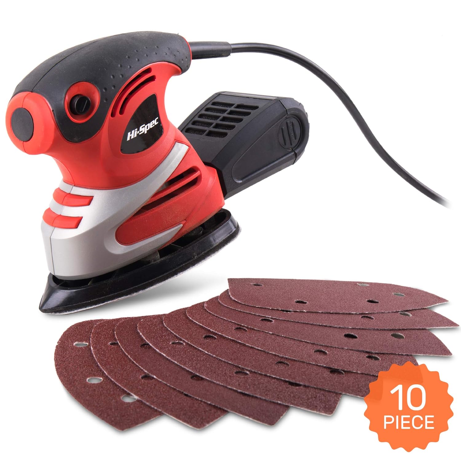 HiSpec 200W Palm Detail Orbital Mouse Sander with Dust Collector