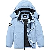 QUCOOM Boy's Waterproof Ski Jacket kids Winter Snow Coat| Fleece Snowboarding Jackets with Detachable Hood