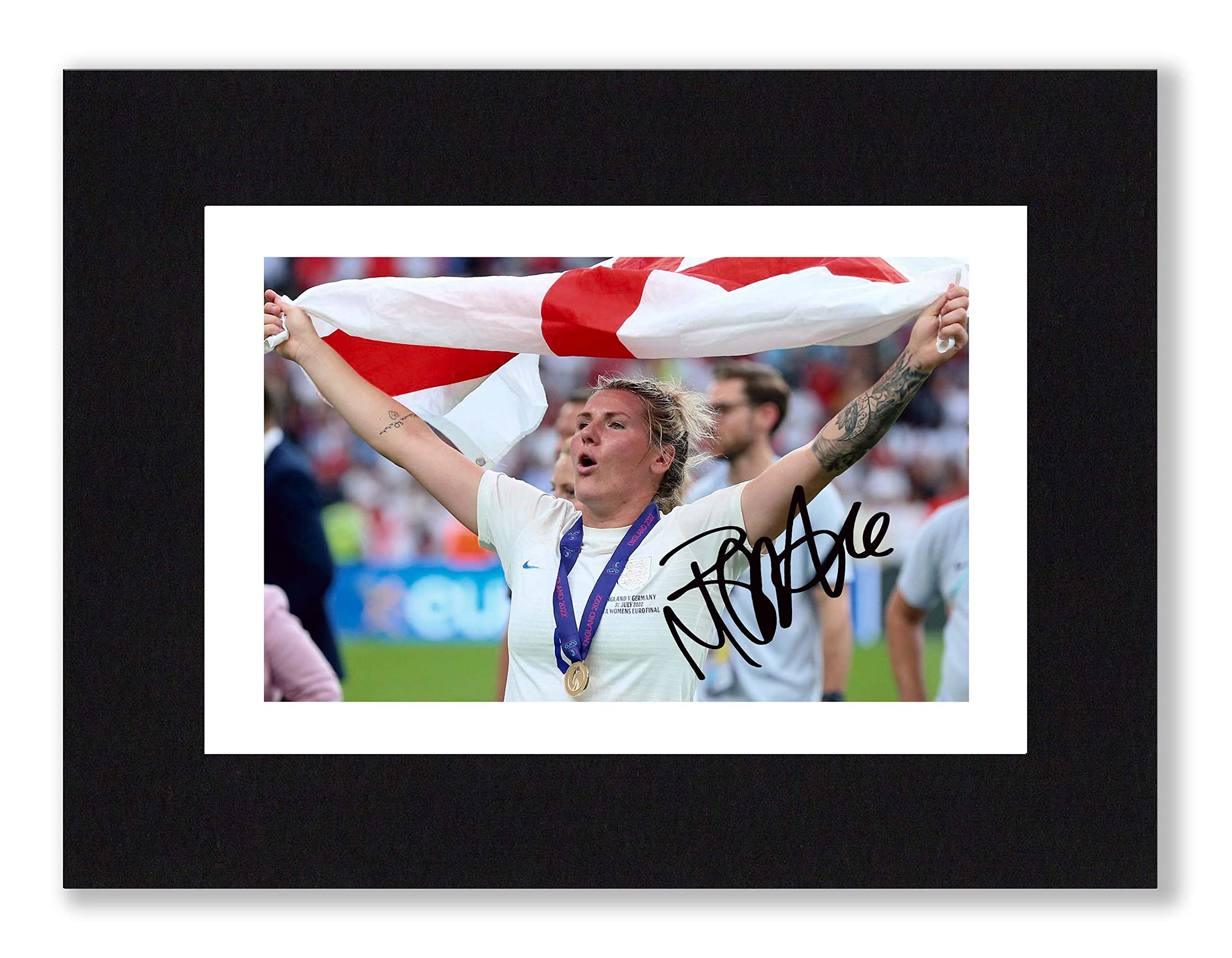 Millie Bright - England Women's Euro 2022 Winners, Lionesses Signed 8 x 6 Inch Mounted Photo Print Pre Printed Signature Football Autograph Memorabilia, Ready To Be Framed, Inches 203.2 x 152.4 mm