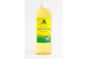 Camellia Seed Oil Organic Carrier Cold Pressed 100% Pure 16 oz, 473 ml