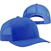 TZ Promise Men Women Plain Cotton Trucker Cap with Breathable Mesh Back, Snapback Baseball Hats