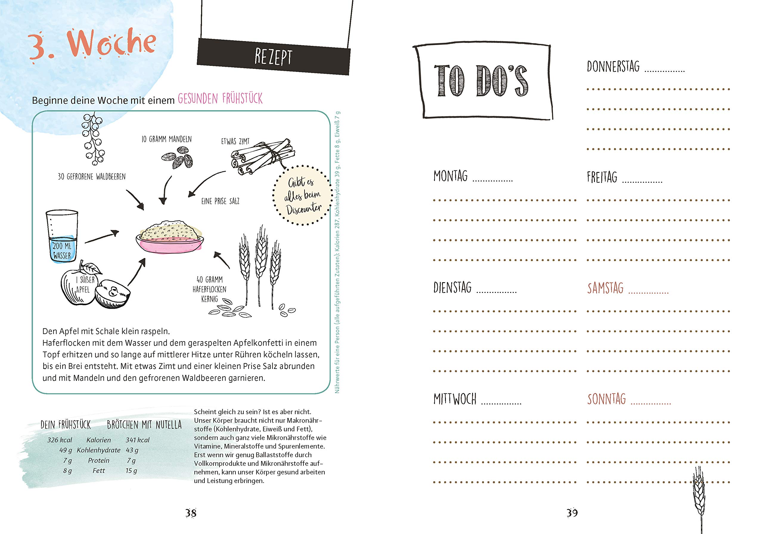 [- 365 - ein kleines bisschen Ich: Fitness-, Food- und Lifestyleplaner für 53 Wochen -]