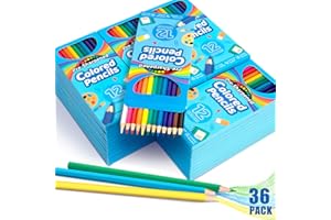 Jumlys 432 Count Colored Pencils Bulk for Kids, 36 Packs Pre-sharpened Coloring Pencils in 12 Colors, Bulk School Supplies for Teachers, Ideal Back to School Supplies & Classroom Prizes