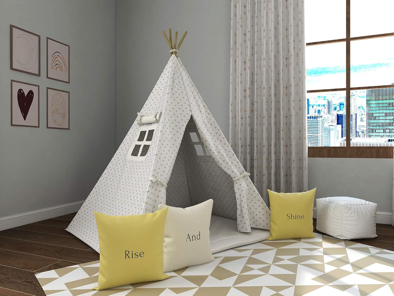 Amazon Com Sparkle Like Gold Teepee Kids Teepee Children S Teepee Tent Kids Play Tent With Options To Add Pillows And Mat Handmade
