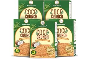 COCO Crunch Coconut Crackers by Amazin Choices – Crispy Plant-Based Coconuts Chips, Premium Snack Treats, Toasted Coconut Cookie Thins – Vegan, Creative Snacks for Adults & Kids, Box of 5-37Oz