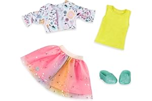 Glitter Girls – 14-Inch Doll Clothes - Shimmer Glimmer Floral Fashion Doll Clothes & Accessories – Urban Top, Flower Jacket & Tutu Skirt Outfit – for 3+ Years Year Old Girls