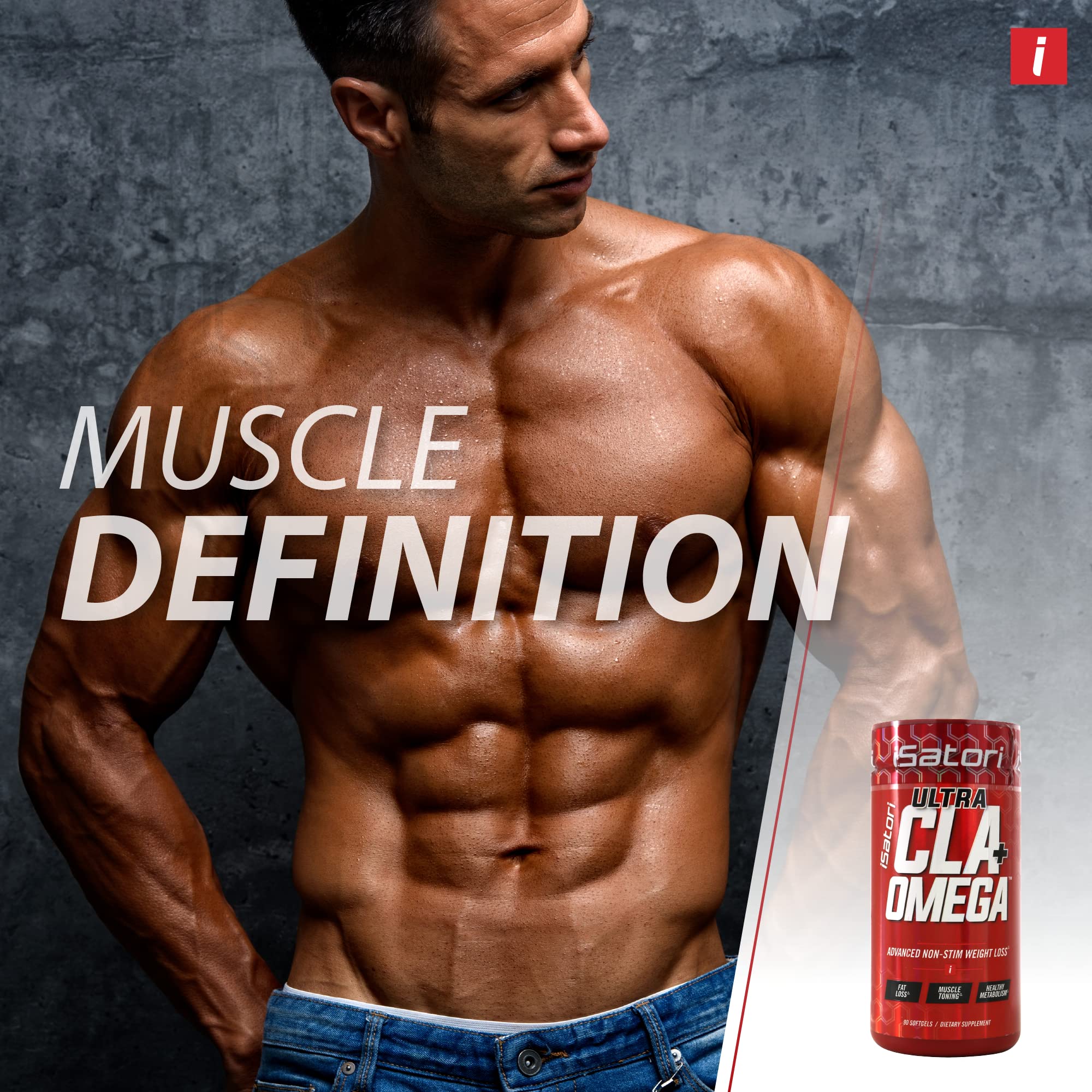 iSatori Ultra CLA Omega 3 6 9, Natural Weight Loss Fat Burner, Muscle Toner with Conjugated Linoleic Acid, Omega 3 Fish Oil & Safflower, Stimulant-Free, 90 Softgels