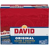 DAVID Sunflower Seeds, Original Flavor, 1.625 oz. (12-pk) | 6g protein per serving; Original flavor; great for baseball games