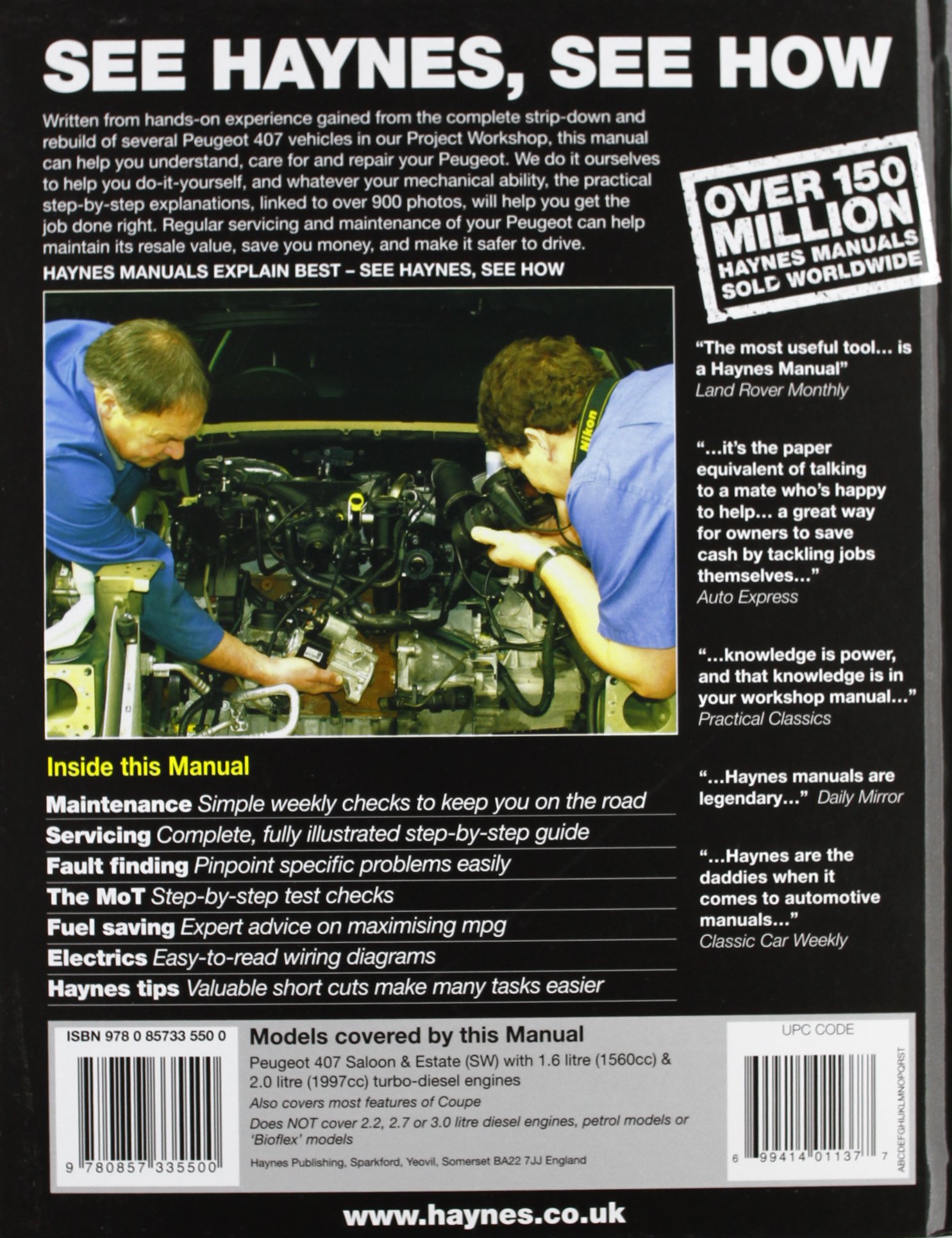 Peugeot 407 Diesel Service and Repair Manual: 2004-2011 (Haynes Service and  Repair Manuals): Peter Gill: 9780857335500: Amazon.com: Books