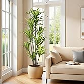 Artificial Dracaena Tree 6FT Tall Large Faux Yucca Trees with Realistic Leaves, Fake Tropical Floor Potted Artificial Plants for Home Office Living Room Indoor Outdoor Decor (72 inch,1Pack)