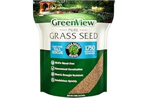 GreenView Pure Grass Seed Turf Type Tall Fescue Sun & Shade Blend, 7 lb. Bag – Covers up to 1,750 sq. ft.