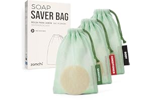 ZOMCHI Bar Soap Saver Bag for Washing Body, Mesh Soap Bags for Body, Shampoo and Conditioner Bars, Soap Pouch for Use in Show