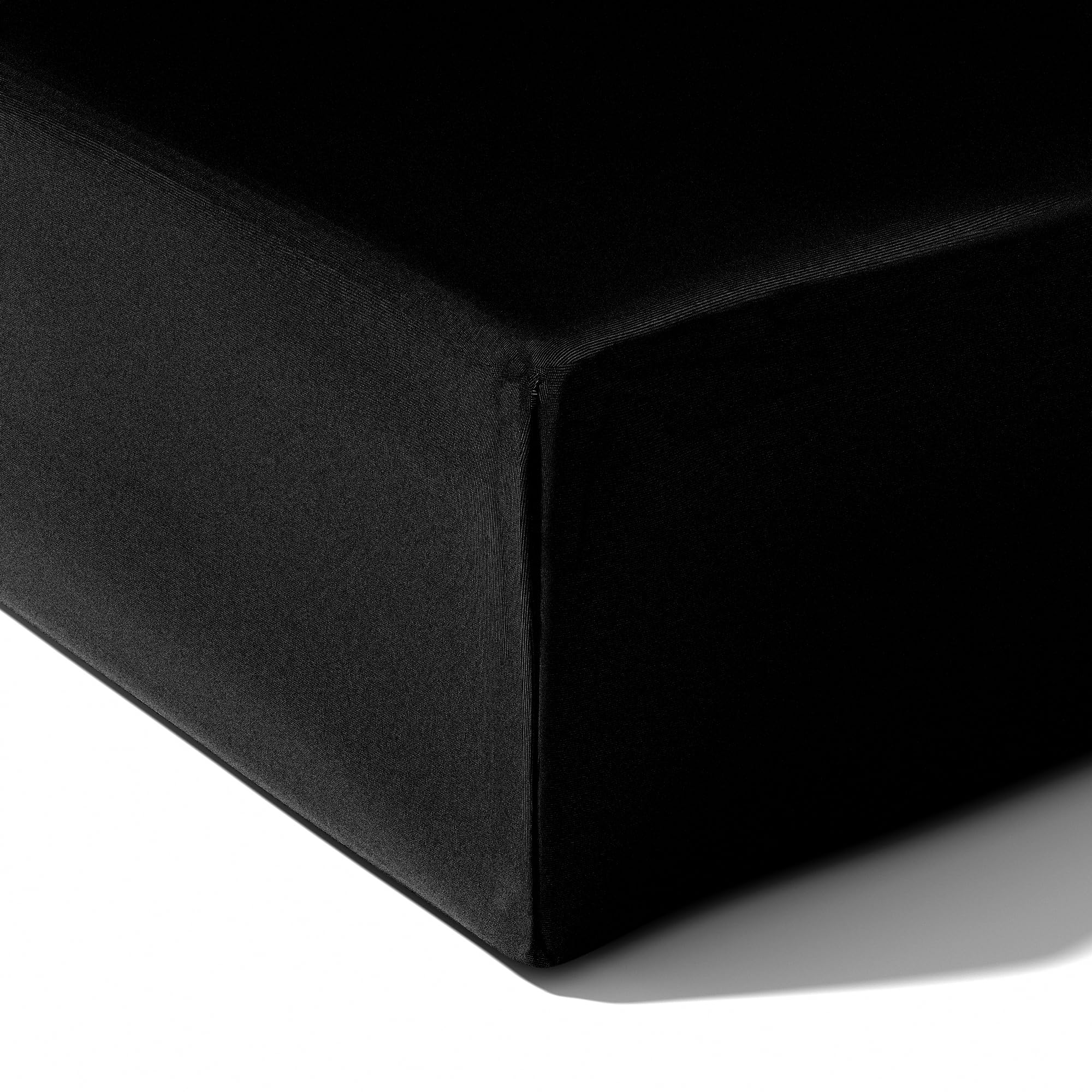 wyewye Single Fitted Sheet, Black, 90x190 cm with 40 cm Super Deep Pocket, Microfiber Fabric Bed Fitted Sheets, Breathable, Wrinkle-resistant, Non-shrinking, Non-fading